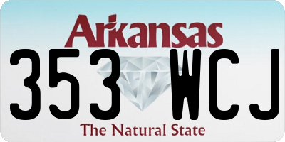 AR license plate 353WCJ