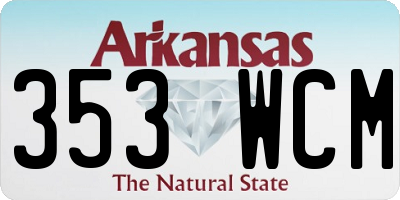 AR license plate 353WCM