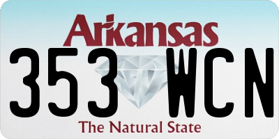 AR license plate 353WCN