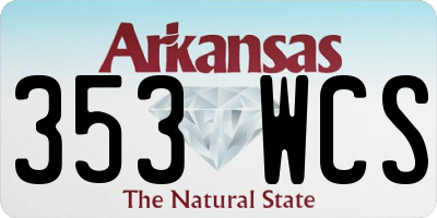 AR license plate 353WCS
