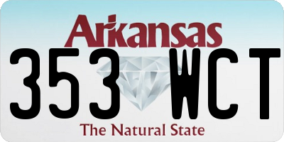 AR license plate 353WCT