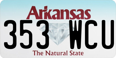 AR license plate 353WCU