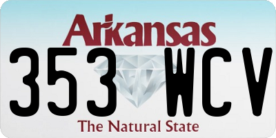 AR license plate 353WCV