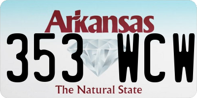 AR license plate 353WCW
