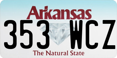 AR license plate 353WCZ