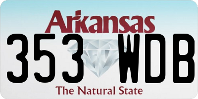 AR license plate 353WDB