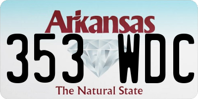 AR license plate 353WDC