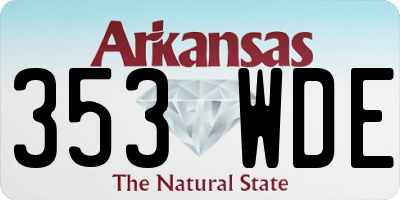 AR license plate 353WDE