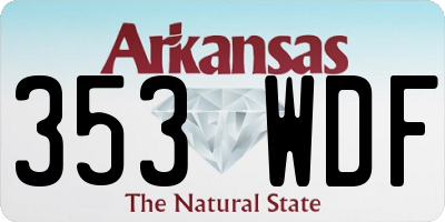 AR license plate 353WDF