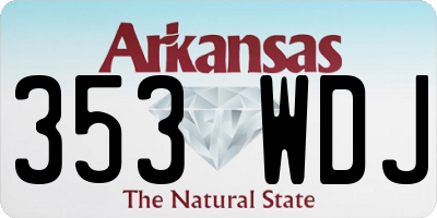 AR license plate 353WDJ