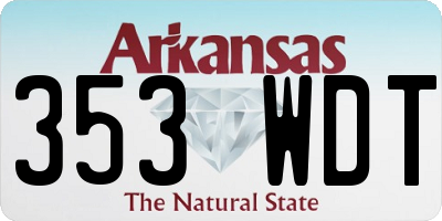 AR license plate 353WDT