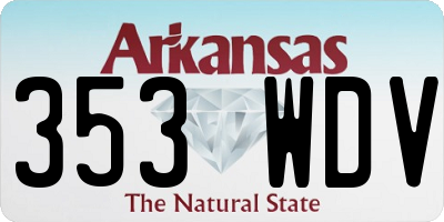 AR license plate 353WDV