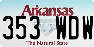 AR license plate 353WDW