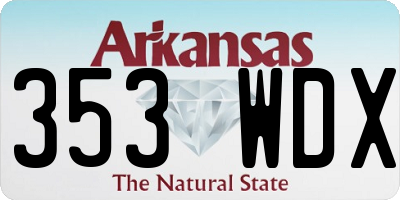 AR license plate 353WDX