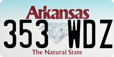 AR license plate 353WDZ