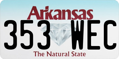 AR license plate 353WEC