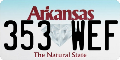 AR license plate 353WEF
