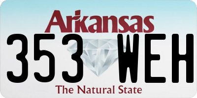 AR license plate 353WEH
