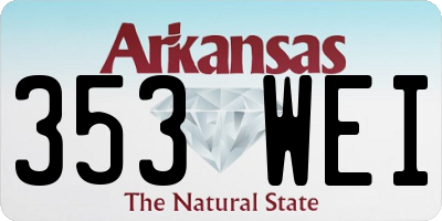 AR license plate 353WEI