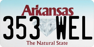 AR license plate 353WEL