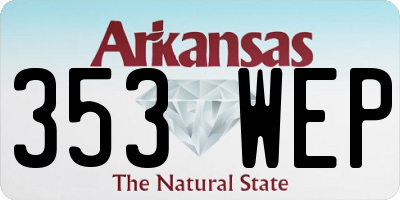 AR license plate 353WEP