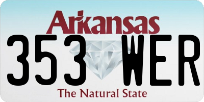 AR license plate 353WER