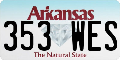 AR license plate 353WES