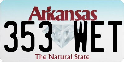 AR license plate 353WET