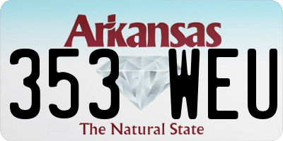 AR license plate 353WEU