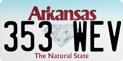 AR license plate 353WEV
