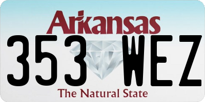 AR license plate 353WEZ