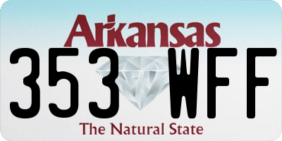 AR license plate 353WFF