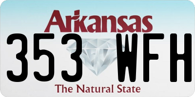 AR license plate 353WFH