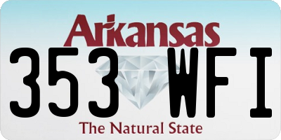 AR license plate 353WFI