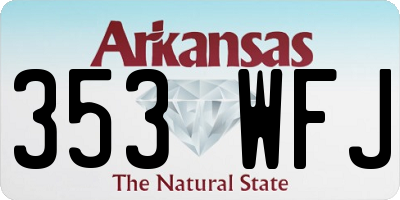 AR license plate 353WFJ