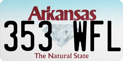 AR license plate 353WFL