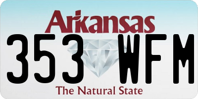 AR license plate 353WFM
