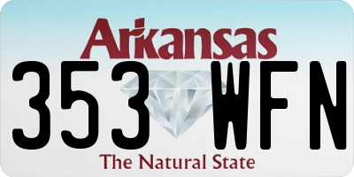 AR license plate 353WFN