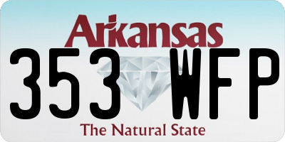 AR license plate 353WFP