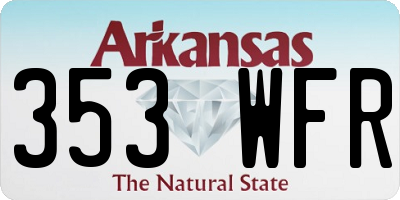AR license plate 353WFR