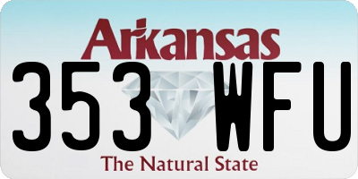 AR license plate 353WFU