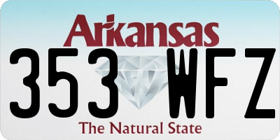 AR license plate 353WFZ