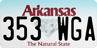 AR license plate 353WGA
