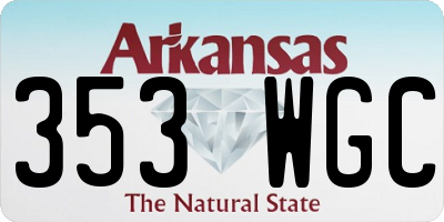 AR license plate 353WGC
