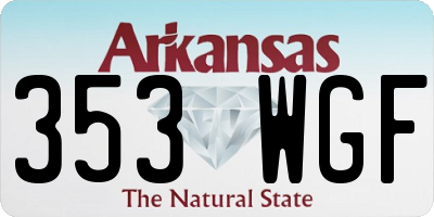 AR license plate 353WGF