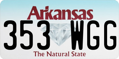 AR license plate 353WGG
