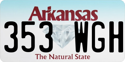 AR license plate 353WGH