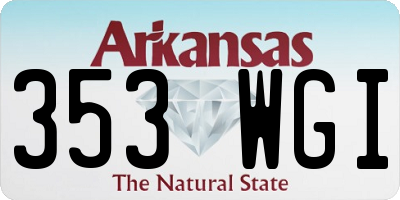 AR license plate 353WGI