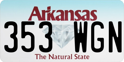 AR license plate 353WGN