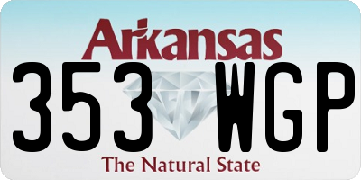 AR license plate 353WGP